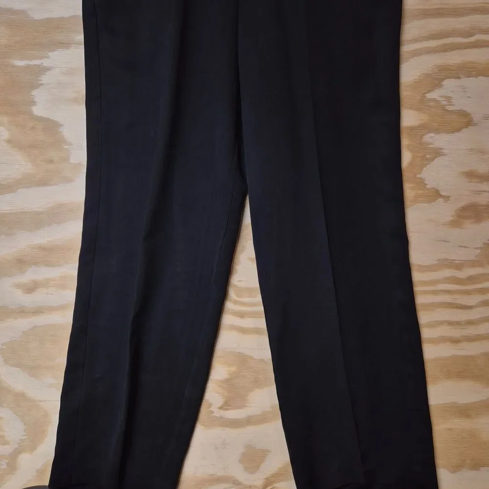 Tommy Bahama Men's 35 100% Silk Black Dress Pants Trousers Luxury